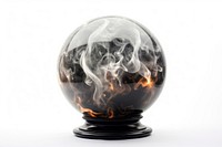 Crystal ball sphere smoke white background. AI generated Image by rawpixel.