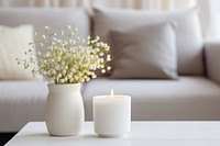 Candle vase furniture pillow. 