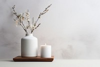 Candle vase flower table. 