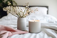 Scented candle furniture bedroom flower. 