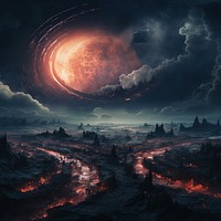 Planet orbit astronomy outdoors nature. AI generated Image by rawpixel.