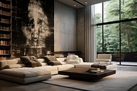 Modern living room architecture furniture building. 