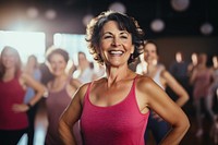 Women enjoying a joyful dance smile adult entertainment. 