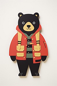 Bear white background anthropomorphic representation. AI generated Image by rawpixel.
