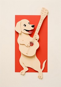 Dog play guitar animal mammal pet. AI generated Image by rawpixel.