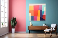 Art canvas interior furniture painting vibrant color. AI generated Image by rawpixel.