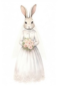 Rabbit bride animal mammal flower. 