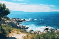 Sea landscape outdoors horizon. 