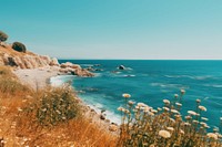 Sea landscape outdoors horizon. 