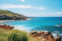 Sea landscape outdoors horizon. 