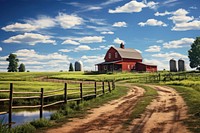 Farm architecture landscape outdoors. 