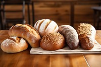 Bread table food wood. 