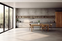 Kitchen background architecture furniture flooring. 