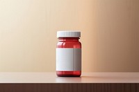 Pill bottle label jar container. 