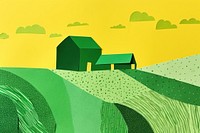 Farm green art outdoors. AI generated Image by rawpixel.