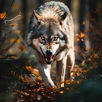 Wolf animal mammal coyote. AI generated Image by rawpixel.