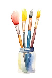 Paint storkes brush white background paintbrush. AI generated Image by rawpixel.