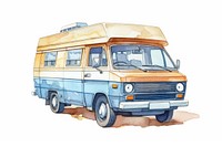 Camping car vehicle minibus van. AI generated Image by rawpixel.