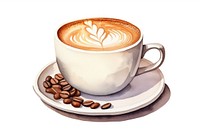 Cappuccino coffee latte drink. AI generated Image by rawpixel.