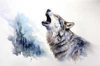 Howling wolf mammal animal pet. 