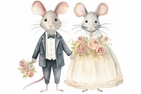 Mice married animal rat wedding. AI generated Image by rawpixel.