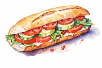 Sandwich bread food vegetable. AI generated Image by rawpixel.