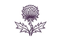 Thistle drawing pattern flower. AI generated Image by rawpixel.