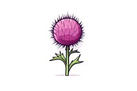 Thistle drawing flower plant. AI generated Image by rawpixel.