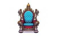 Throne furniture chair white background. AI generated Image by rawpixel.
