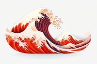 Great waves japanese pattern art. AI generated Image by rawpixel.