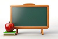 School blackboard apple white background intelligence. 