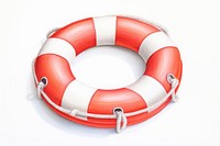 Life buoy lifebuoy red inflatable. 