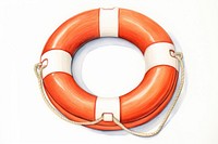 Life buoy lifebuoy red white background. 