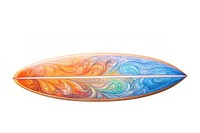 Surfboard drawing white background creativity. 