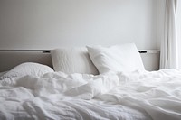 Bedroom furniture blanket pillow. AI generated Image by rawpixel.