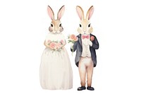 Rabbit wedding cartoon animal mammal. AI generated Image by rawpixel.