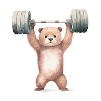 Baby cartoonish otter sports weight mammal. AI generated Image by rawpixel.