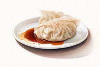 Soup dumpling plate food meal. AI generated Image by rawpixel.