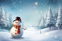 Happy snowman winter christmas outdoors. AI generated Image by rawpixel.