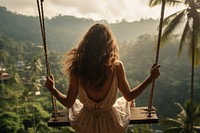 Swing woman Bali portrait. AI generated Image by rawpixel.