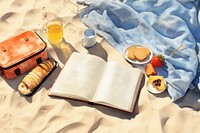 Publication blanket summer beach. AI generated Image by rawpixel.