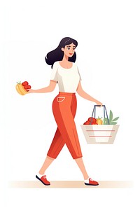 Woman shopping basket holding adult. AI generated Image by rawpixel.
