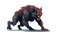Werewolf mammal animal white background. AI generated Image by rawpixel.