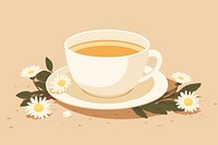 Chamomile tea saucer coffee flower. 