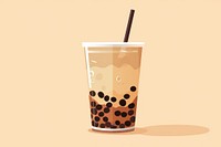 Boba tea drink refreshment disposable. AI generated Image by rawpixel.