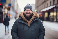 Winter clothes portrait smiling jacket. 