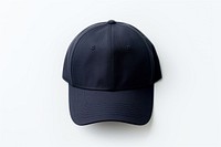 Cap top view white background headwear. 