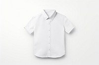 Shirt top view sleeve white. 