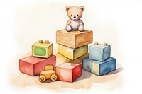 Wood block set toy paper representation. AI generated Image by rawpixel.