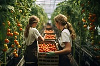 Greenhouse gardening outdoors tomato. AI generated Image by rawpixel.